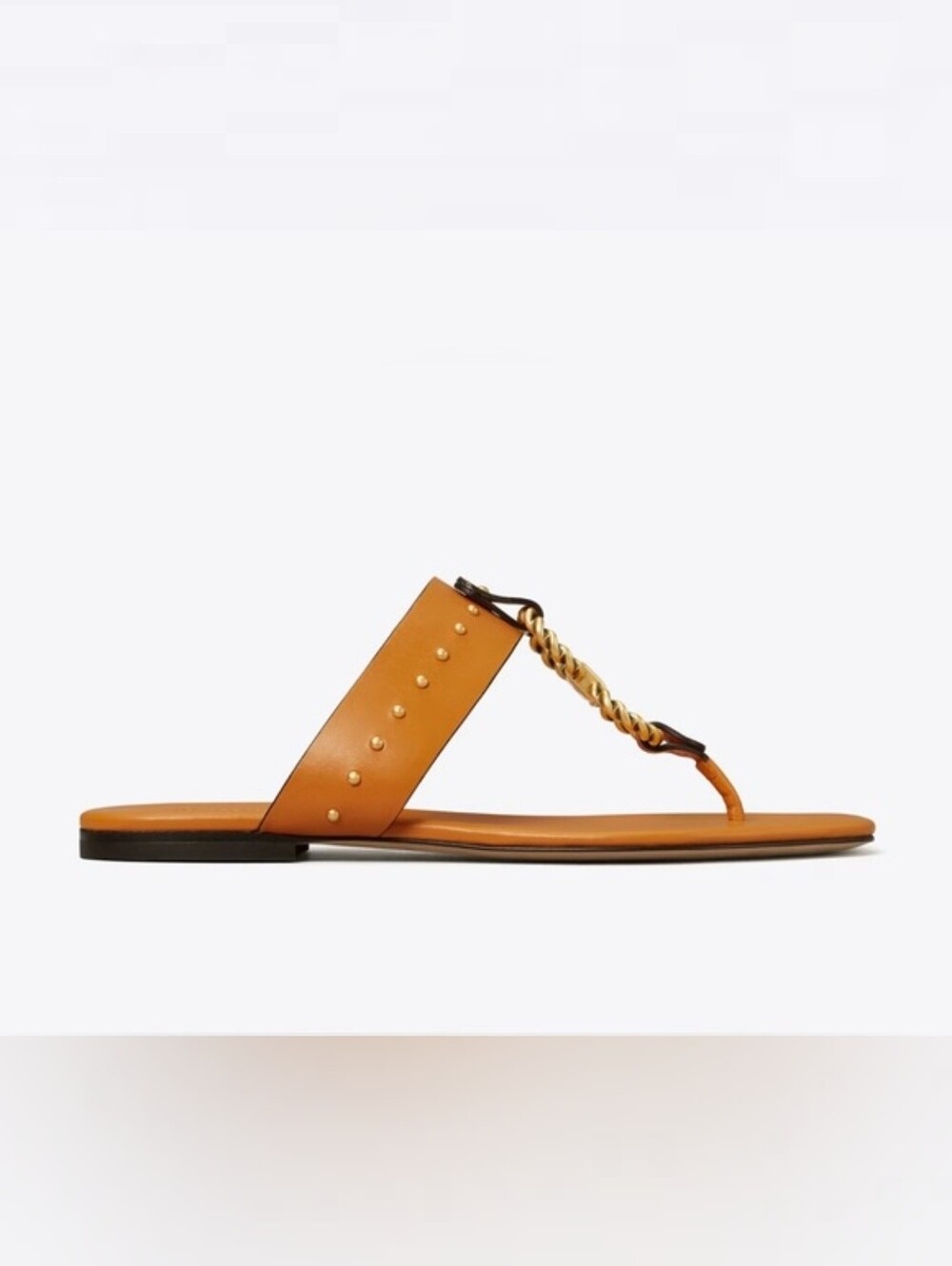 Tory Burch Vintage Plaque Sandals in the bright "Arancio" US6